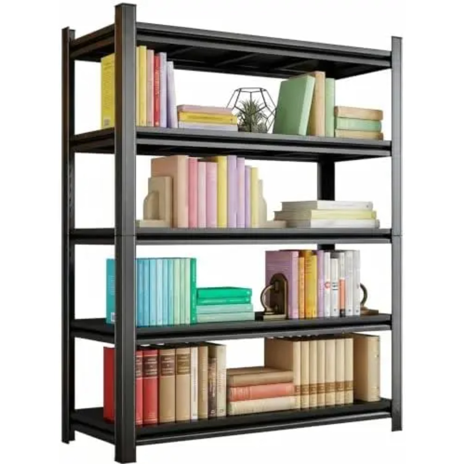 Bookshelf 5 Tier - 5단형 헤비듀티 책장, 71인치 높이 조절