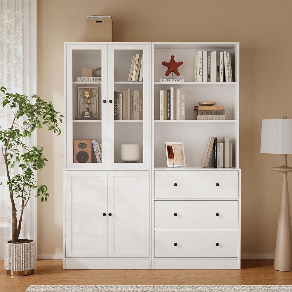 Bookshelf 5 Tier - 높이 71인치 수납형 책장, 6단 서재