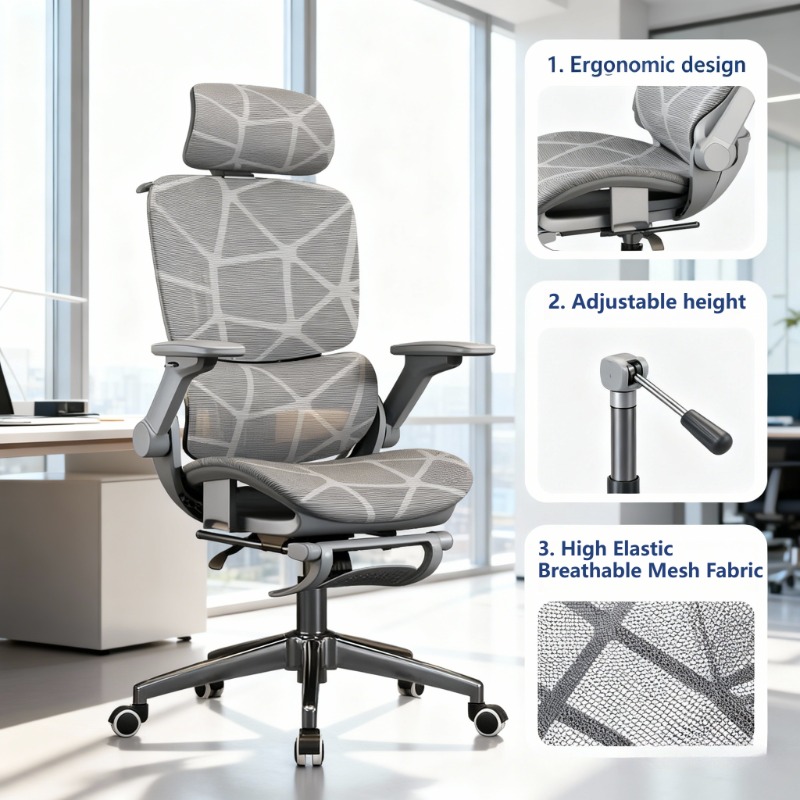 Office Furniture Zone - 에어 타이탄 풀 메쉬 오피스 컴퓨터