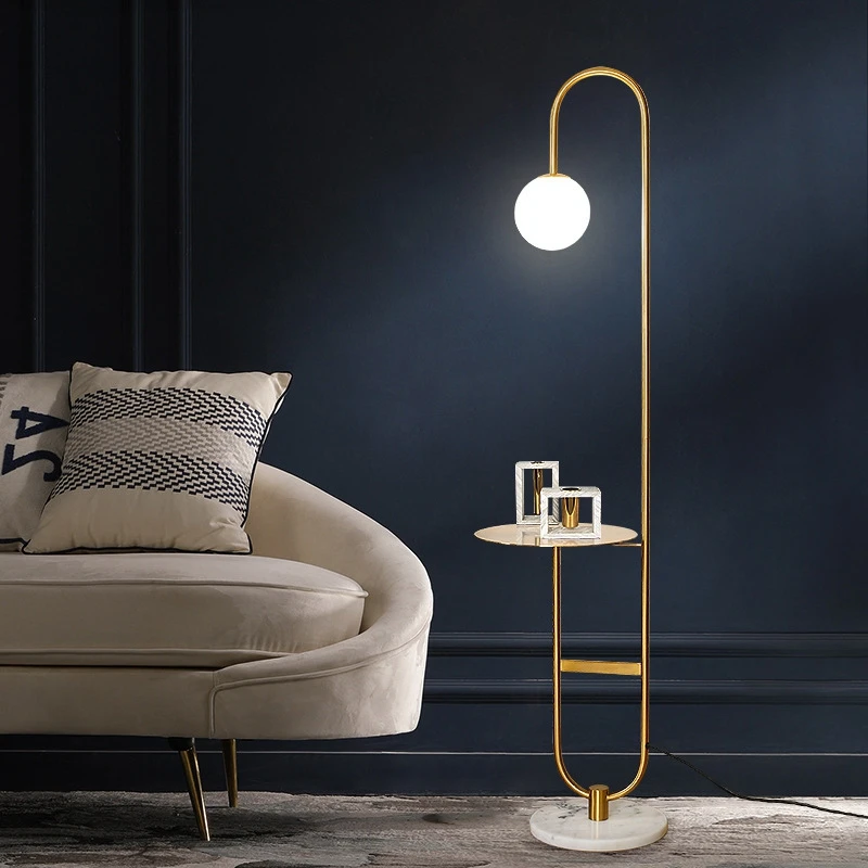 찻상 모던 LED 플로어 램프, 골드 블랙, 라운드 테 - Floor Lamp Arched 리뷰 및 가격