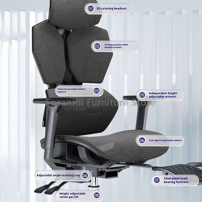 인체 공학적 구역 지원 등받이 메쉬 사무실 의자 게이머 - Office Furniture Zone 리뷰 및 가격