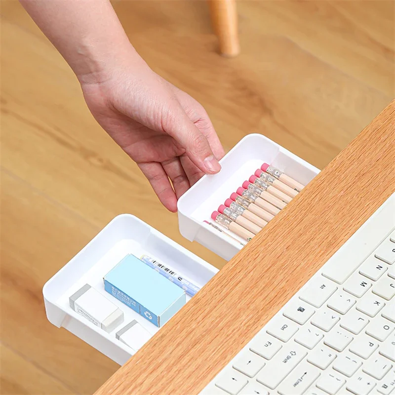 숨겨진 수납함 셀프 접착식 수납 서랍 박스 책상 아래  - Office Furniture Cabinets 리뷰 및 가격