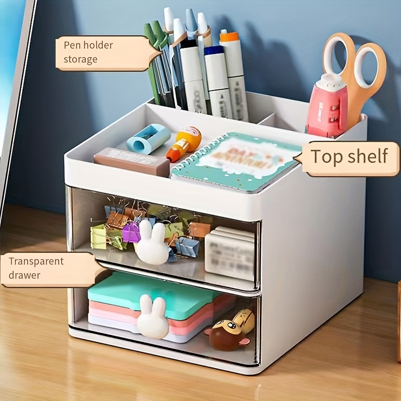 1pc 투명 서랍 토끼 손잡이 보관 상자, 책상 사무용 - Office Furniture Cabinets 리뷰 및 가격