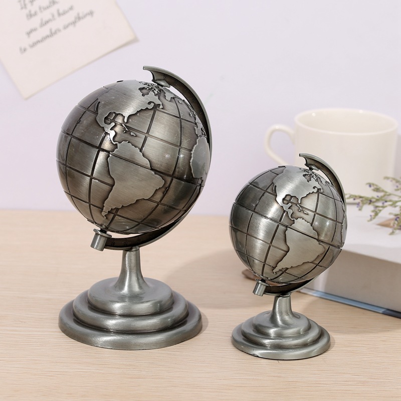 빈티지 합금 지구본 장식품 레트로 세계 지도 데스크탑  - Office Furniture World 리뷰 및 가격