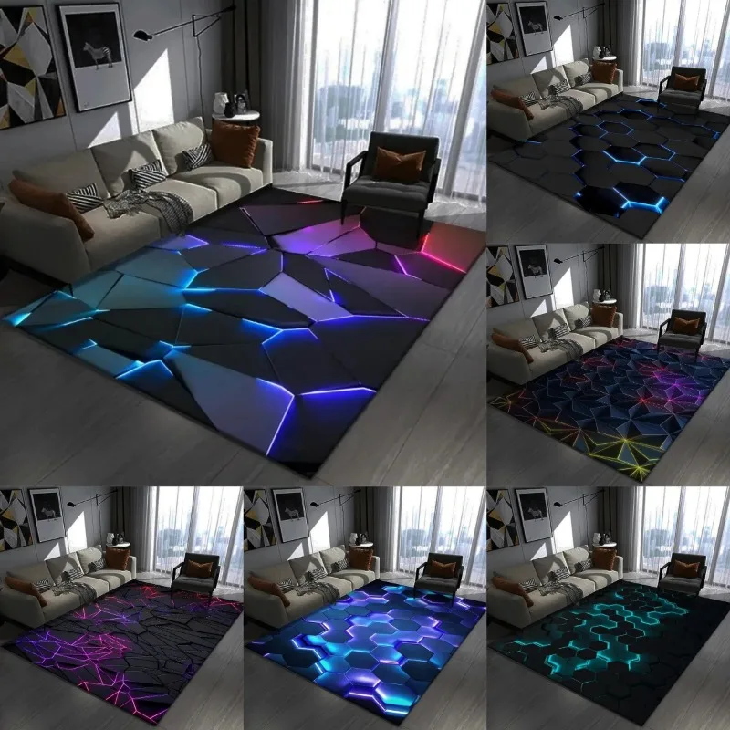 눈길을 끄는 3D 기하학 카펫 침실 및 게임 룸을위한  - Chair Mat Hard Floor 리뷰 및 가격