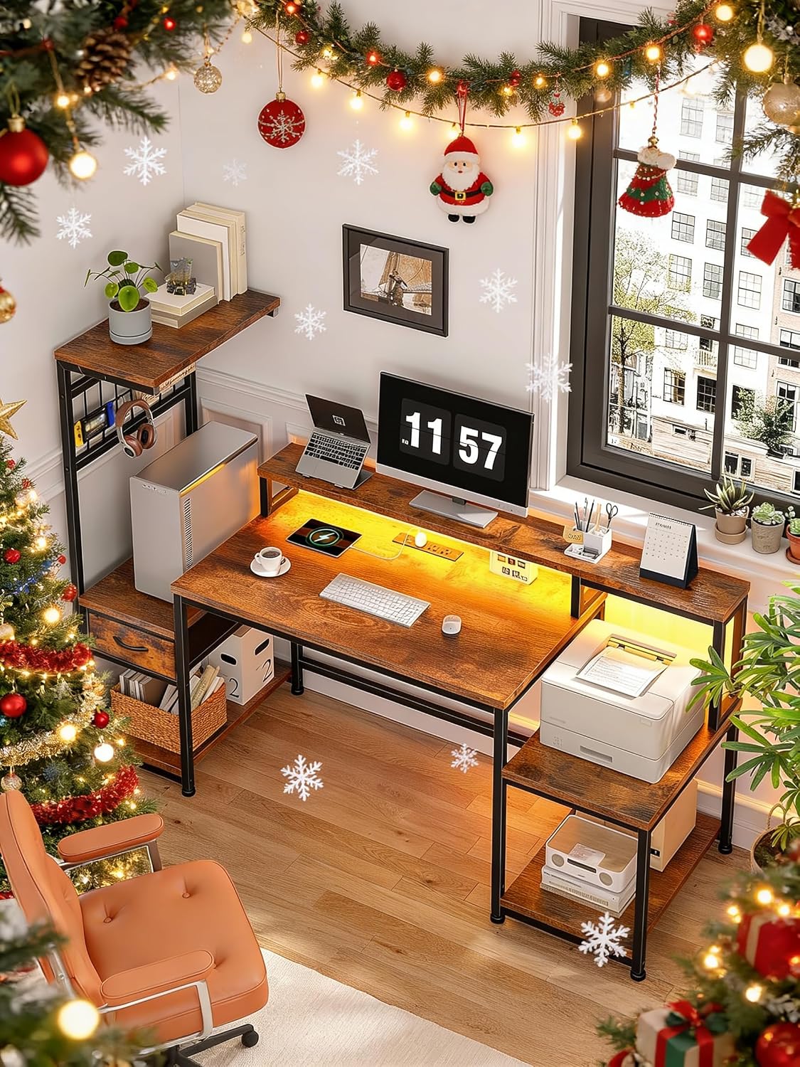 63인치 사무용 책상(파일 서랍 및 프린터 공간 포함, - Office Furniture Zone 리뷰 및 가격