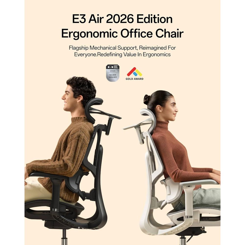 E3 에어 2026 인체공학 사무용 의자, 3존 요추  - Office Furniture Zone 리뷰 및 가격
