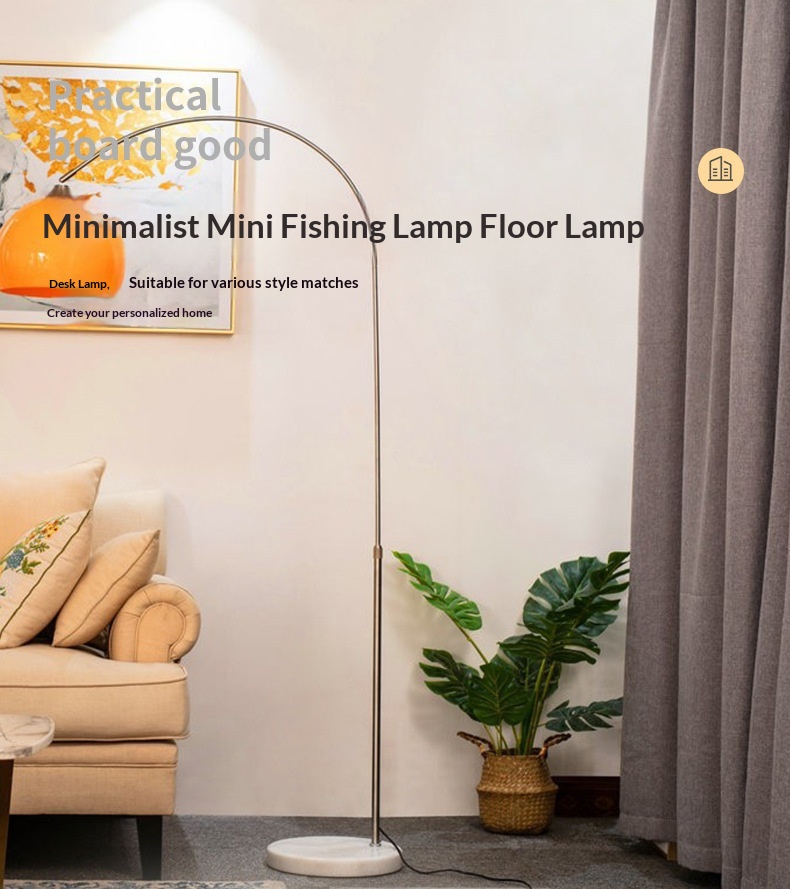 미니멀리스트 럭셔리 미니 아크 조절식 메탈 플로어 램프 - Floor Lamp Arched 리뷰 및 가격