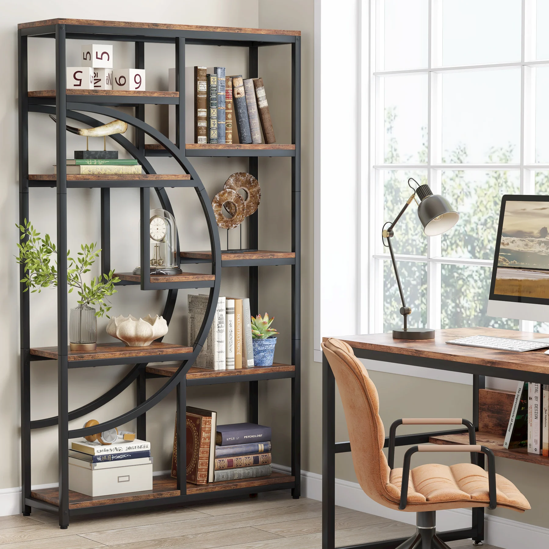 Tribesigns 책장 산업용 5 계층 Etagere - Bookshelf 5 Tier 리뷰 및 가격